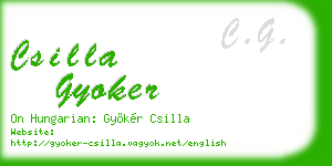 csilla gyoker business card